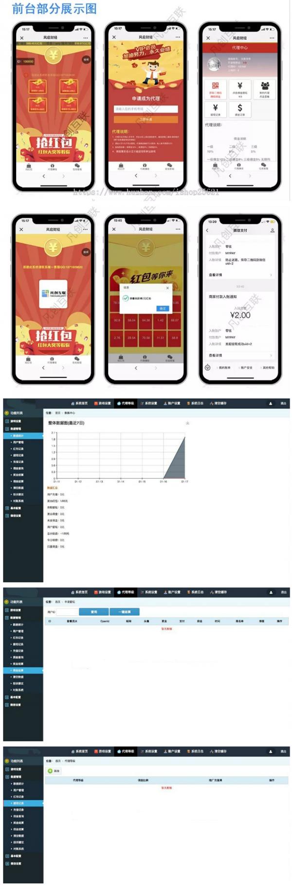 最新版H5拼手气红包源码 H5红包互换游戏源码