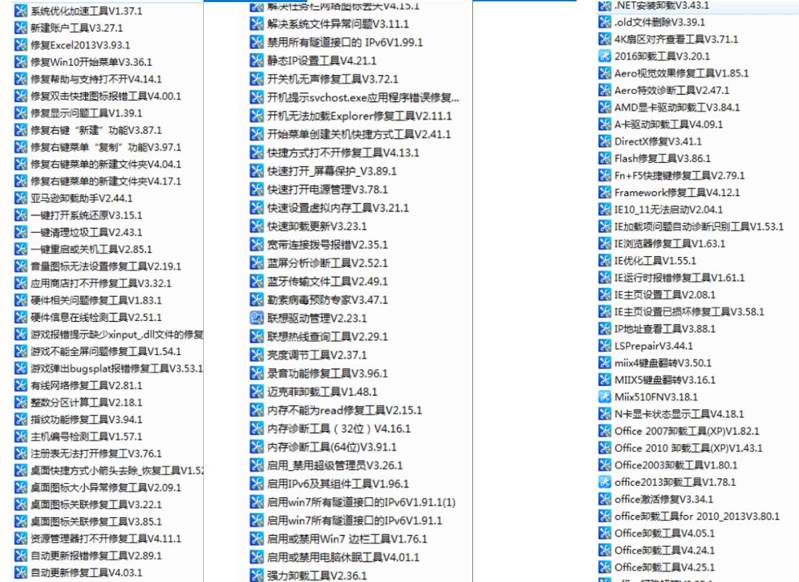 两百个修复电脑故障PC修复工具