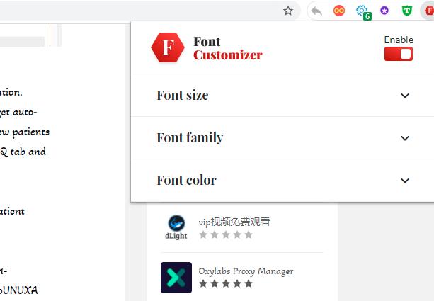 电脑版浏览器字体修改工具Font Customizer插件v1.3.9 最新版